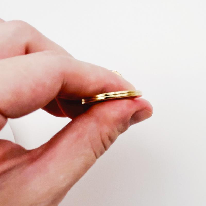 二重丸カン 二重リング 25mm 平キーリング ゴールドーカラー 20個セット